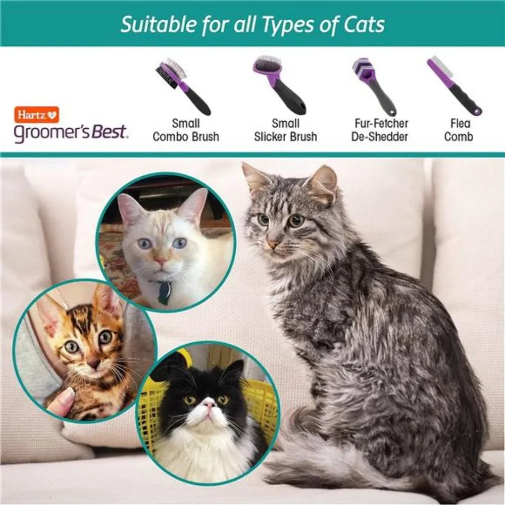Small Combo Brush for Cats and Small Dogs, Pet Comb